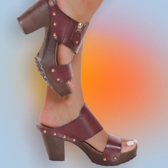 Nature Breeze Vint Black Retro Comfortable Platform Mule Heel - Picture 8 of 8